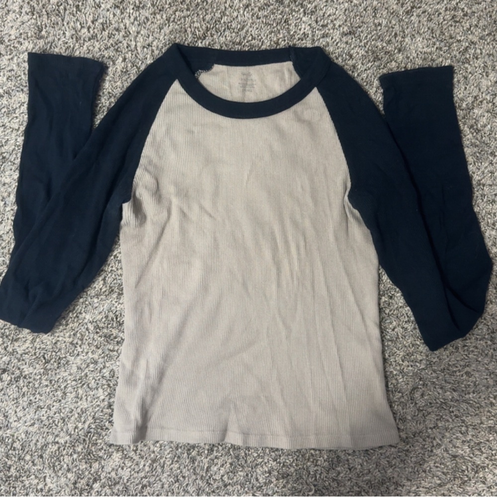 Brandy Melville Two-Tone Long Sleeve Tee